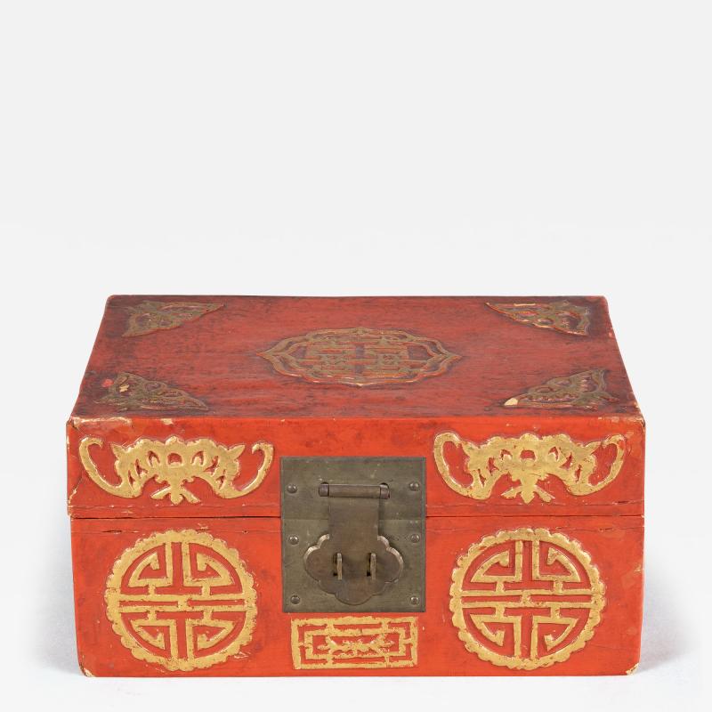 Chinese Export Red Lacquered Box