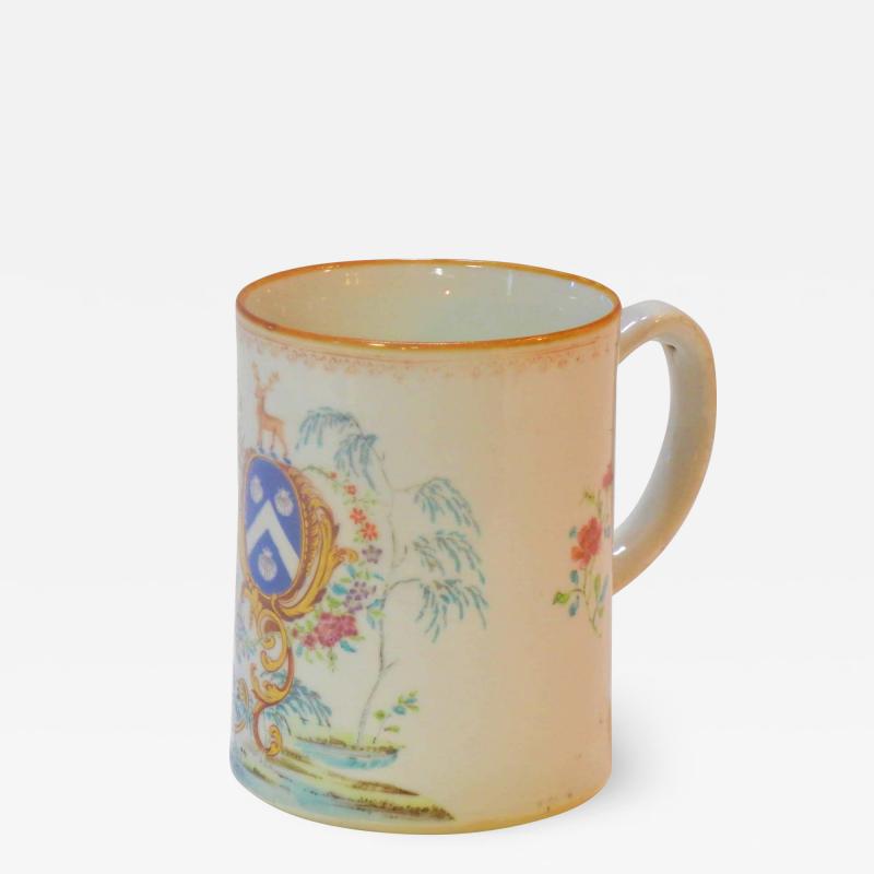 Chinese Export Rococo St James Armorial Tankard 18th Century