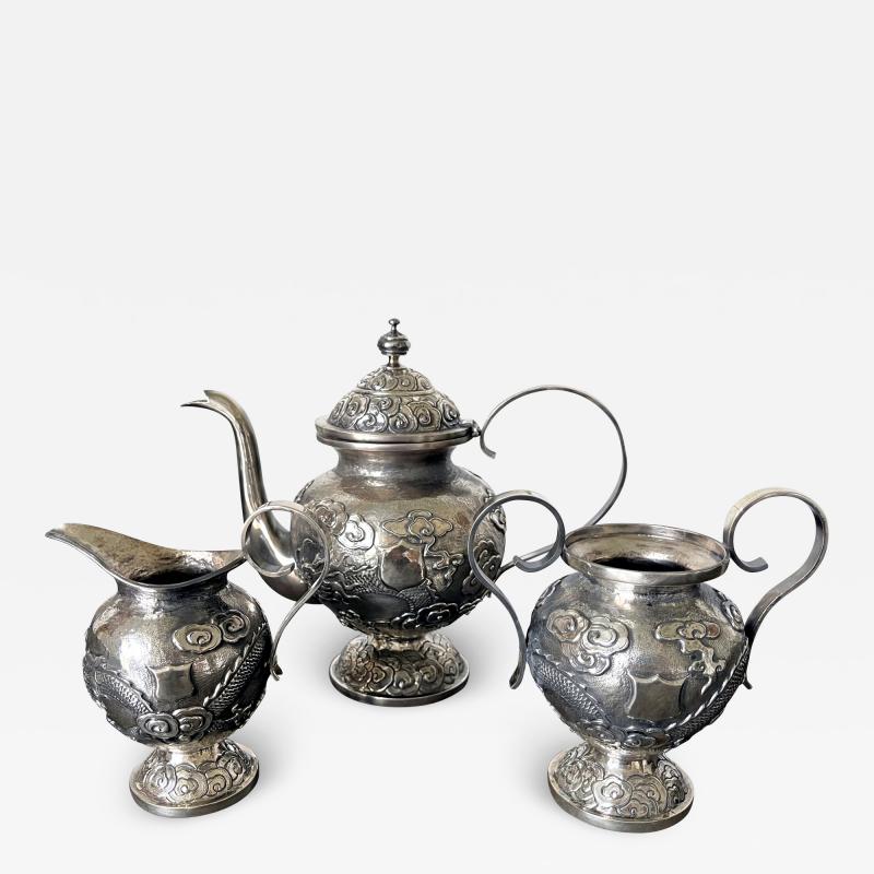 Chinese Export Silver Tea or Coffee Service by ZeeSung