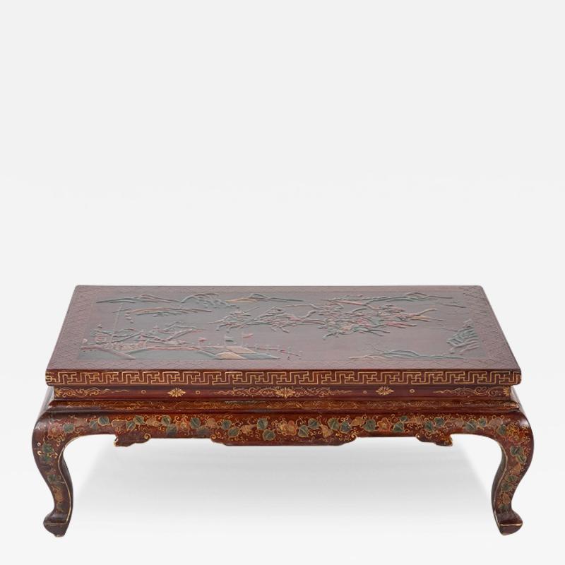 Chinese Lacquered and Decorated Low Table