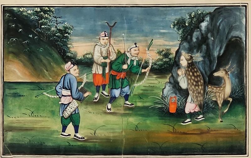 Chinese Painting on Pith Paper circa 1840