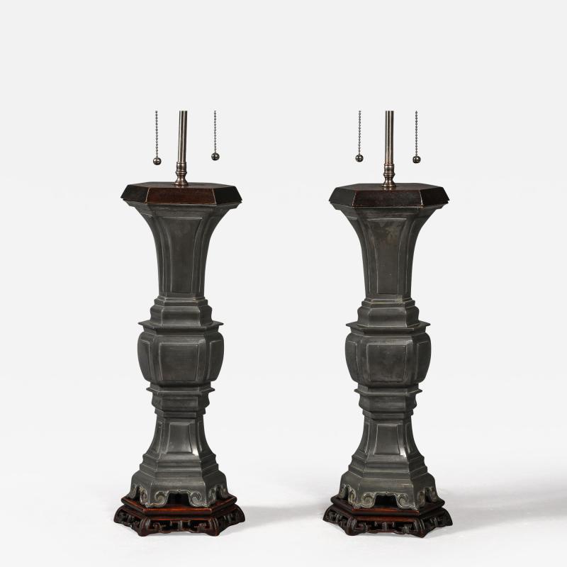 Chinese Pewter Vases