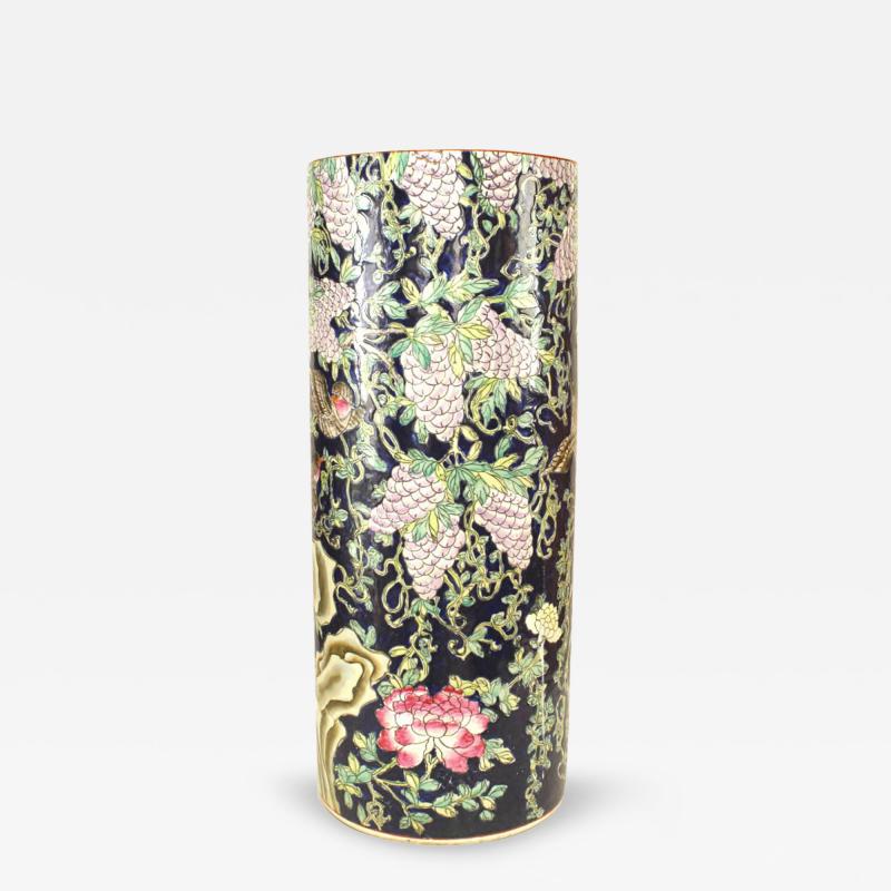 Chinese Porcelain Floral Umbrella Stand