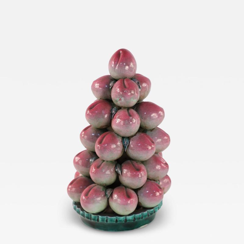 Chinese Porcelain Peach Altar Tribute Sculpture