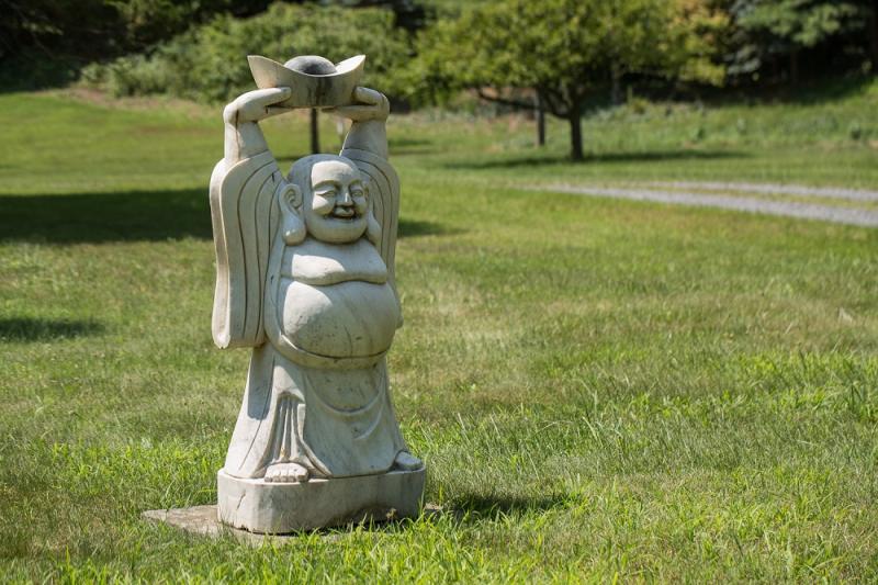 Chinese Sculpture of Welcoming and Happy Buddha