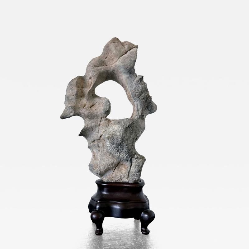 Chinese Taihu Scholar Stone on Display Stand
