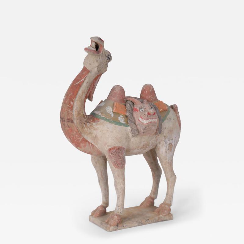 Chinese Tang Dynasty Style Bactrian Camel Terra Cotta Tomb Figure
