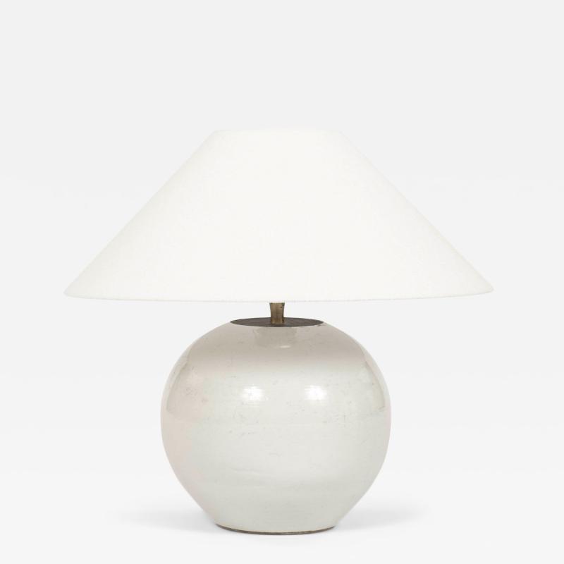Chinese White Ginger Jar Lamp