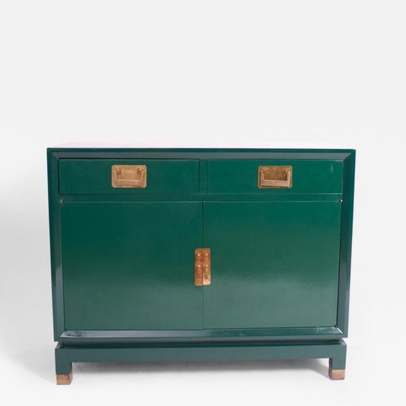 Chinese style green lacquered chest of drawers 1970s 