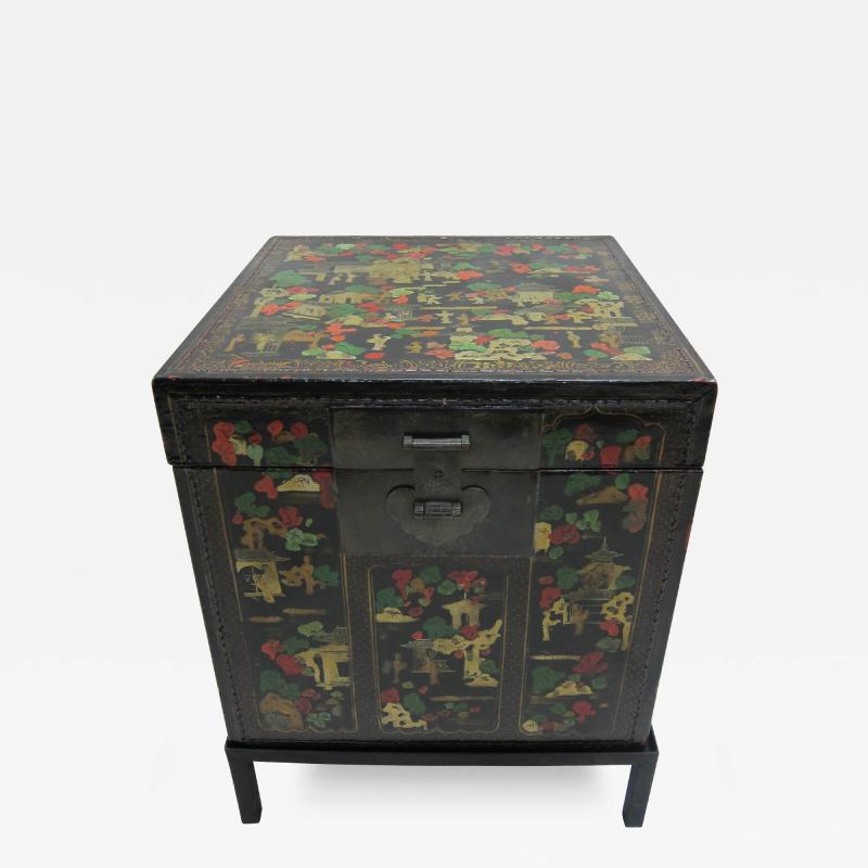 Chinoiserie Antique Painted Box Table