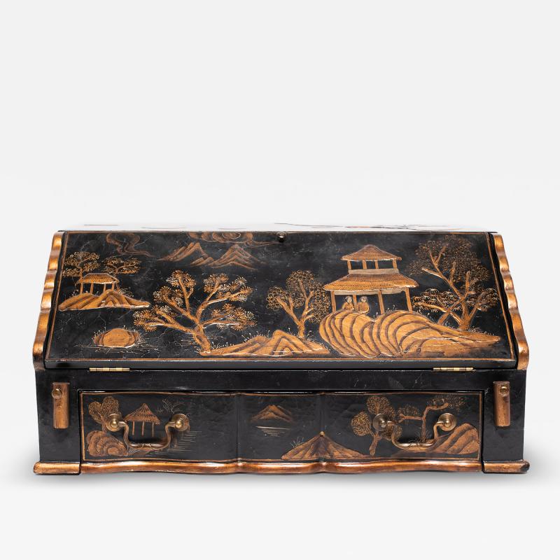 Chinoiserie Gilt Lacquer Table Secretaire