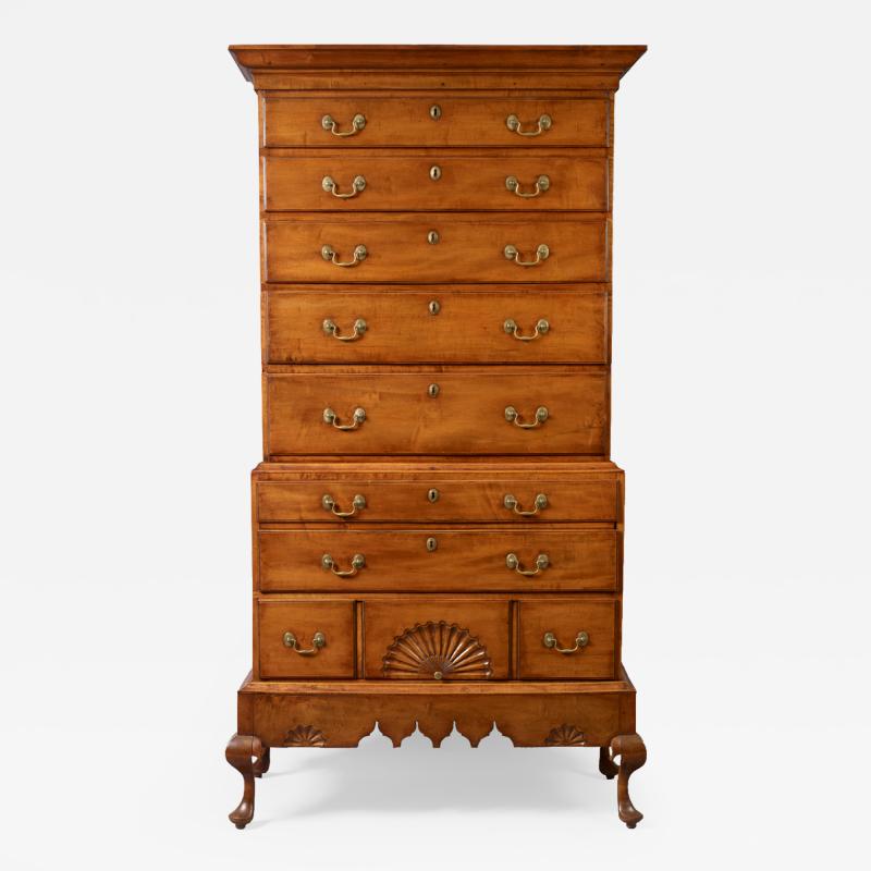 Chippendale Chest on Chest on Frame
