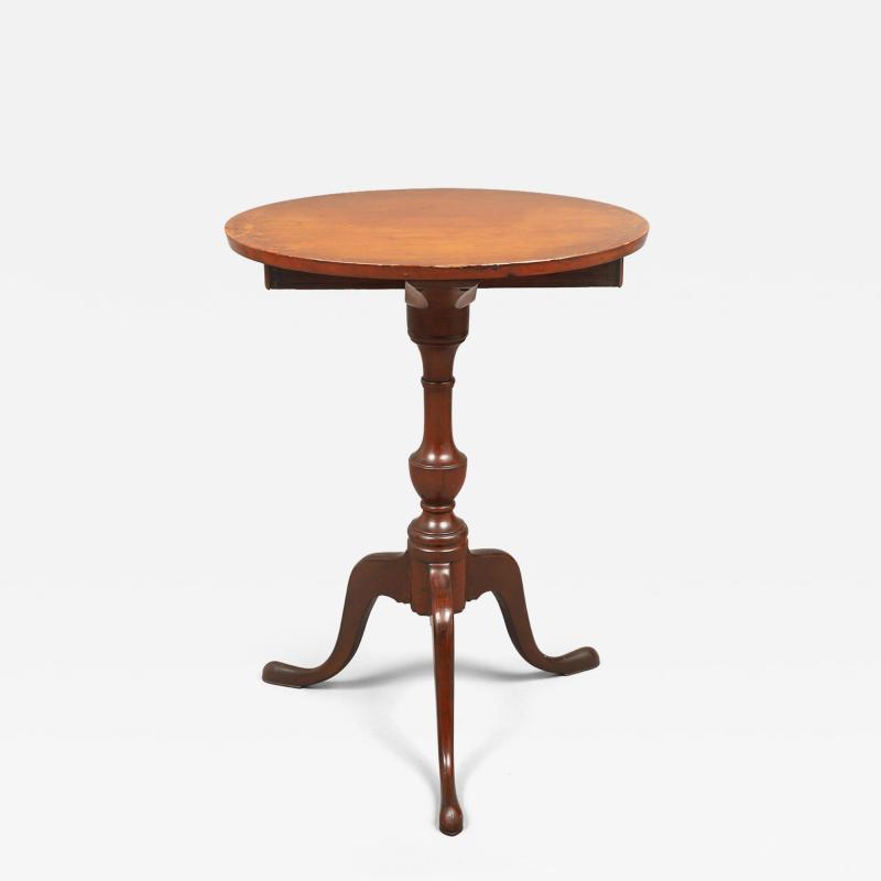 Chippendale Oval Top Candlestand with Sliding Drawer