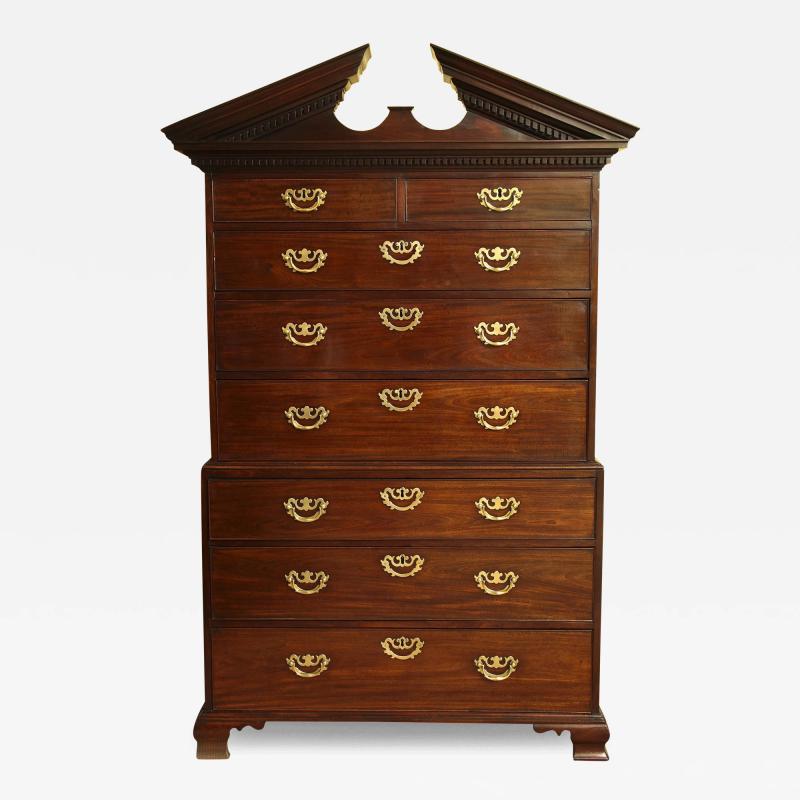 Chippendale Period Chest on Chest