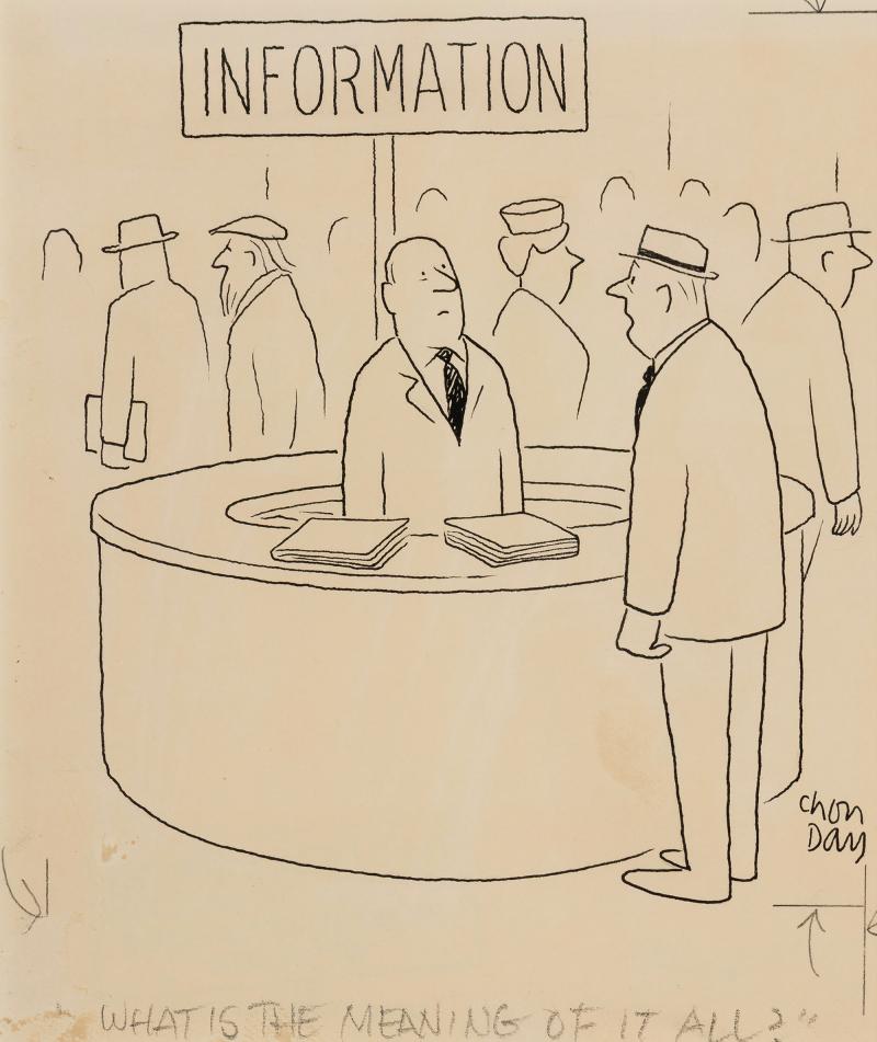 Chon Chauncey Addison Day What is the Meaning of it All New Yorker Cartoon