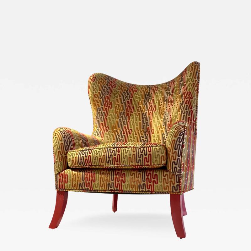 Christian Lacroix Modern Christian Lacroix Designer Wingback Chair