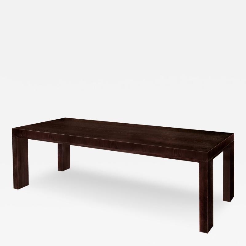 Christian Liaigre Clean Line Dining Table in Dark Oak by Christian Liaigre