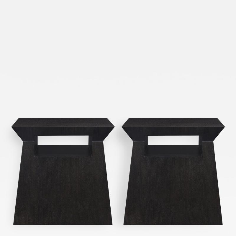 Christian Liaigre Pair of Bedside End Tables by Christian Liaigre