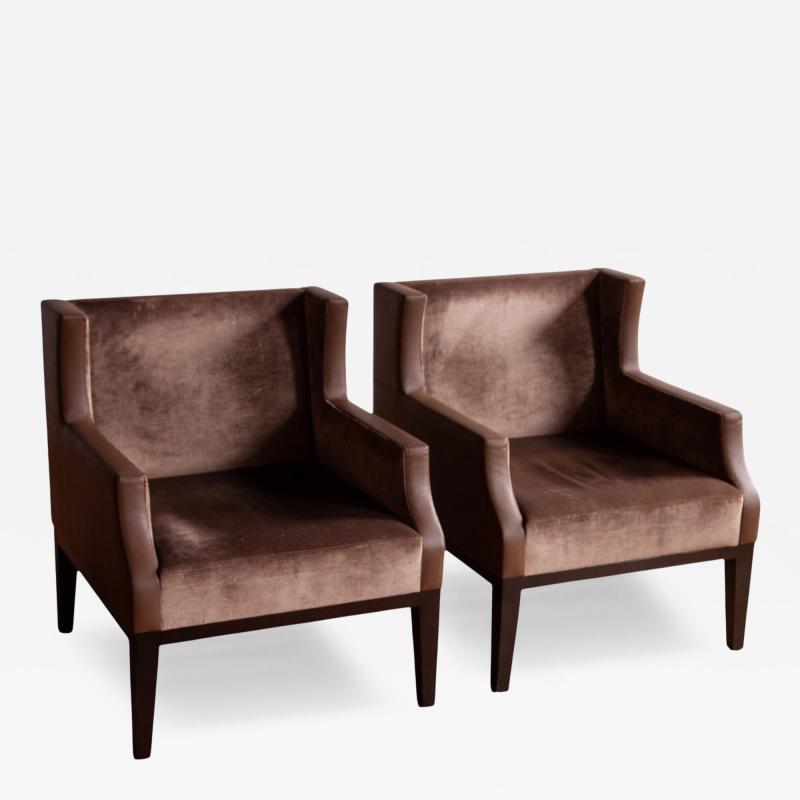Christian Liaigre Pair of Christian Liaigre Cara bes Armchairs