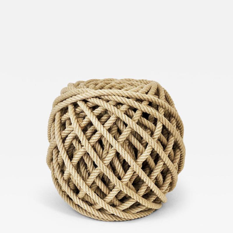 Christien Meindersma Flax Ottoman Rope Stool Pouf Tabouret by Christien Meindersma Netherlands