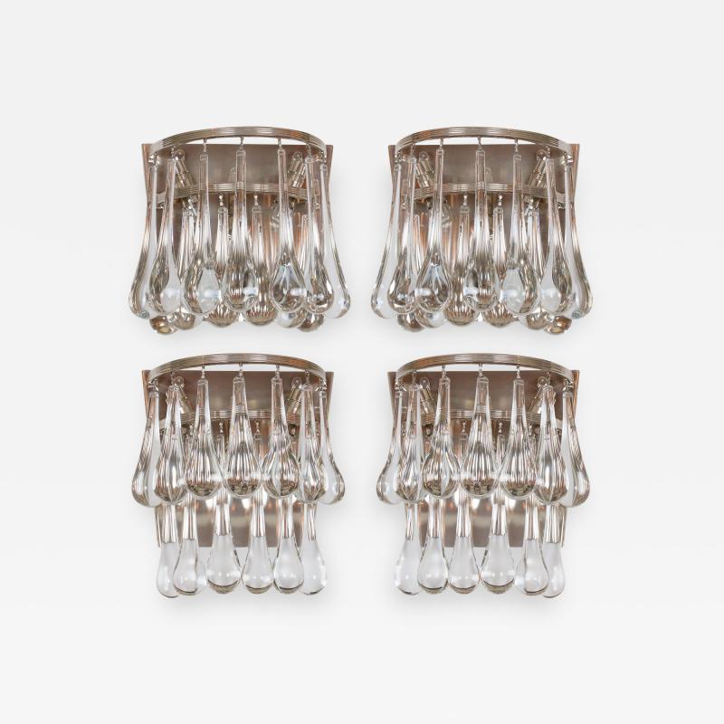 Christophe Palme Christoph Palme Teardrop Crystal Sconces Two Pairs Available 