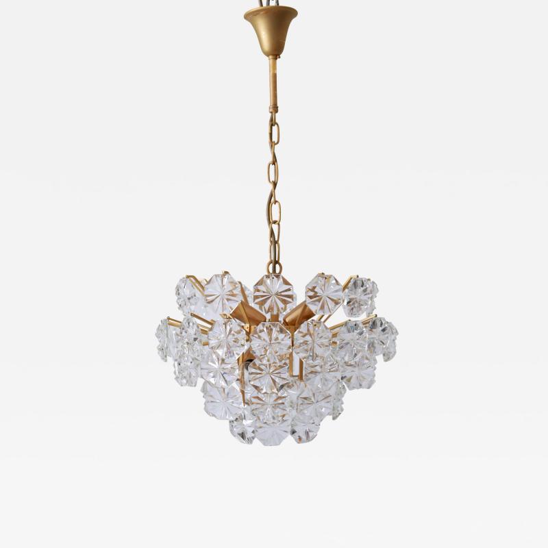 Christophe Palme Elegant Mid Century Modern Crystal Chandelier by Christoph Palme Germany 1970s