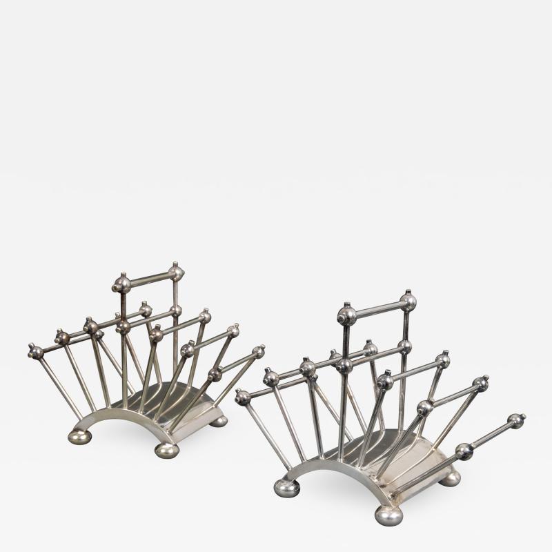 Christopher Dresser Christopher Dresser A Fine Pair of Silver Plated Letter or Toast Racks 188