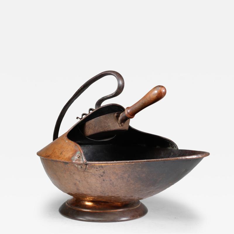 Christopher Dresser Dr C Dresser Benham Froud An Aesthetic Movement brass fire bucket and shovel 