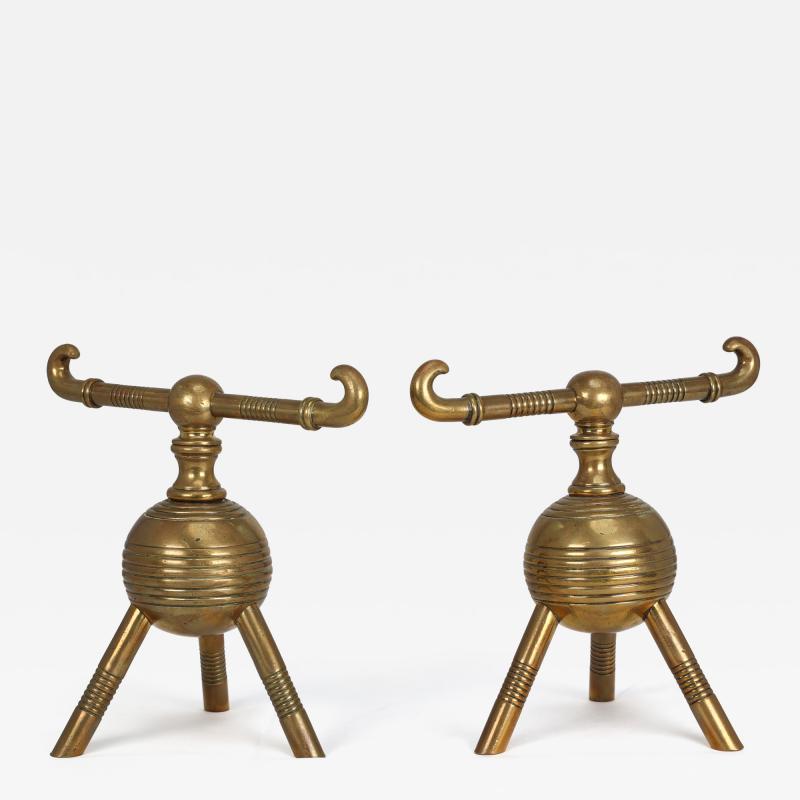 Christopher Dresser Dr Christopher Dresser for Benham Froud A Pair of Brass Fire Dogs