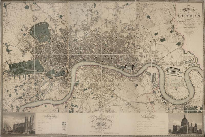 Christopher Greenwood Map of London from an actual survey made in the years 1824 1825 1826 