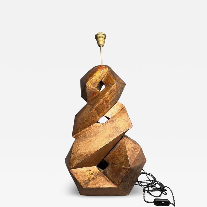 Christopher Guy Large carved wooden lamp base Ed Christopher Guy Java Indonesia circa 2000