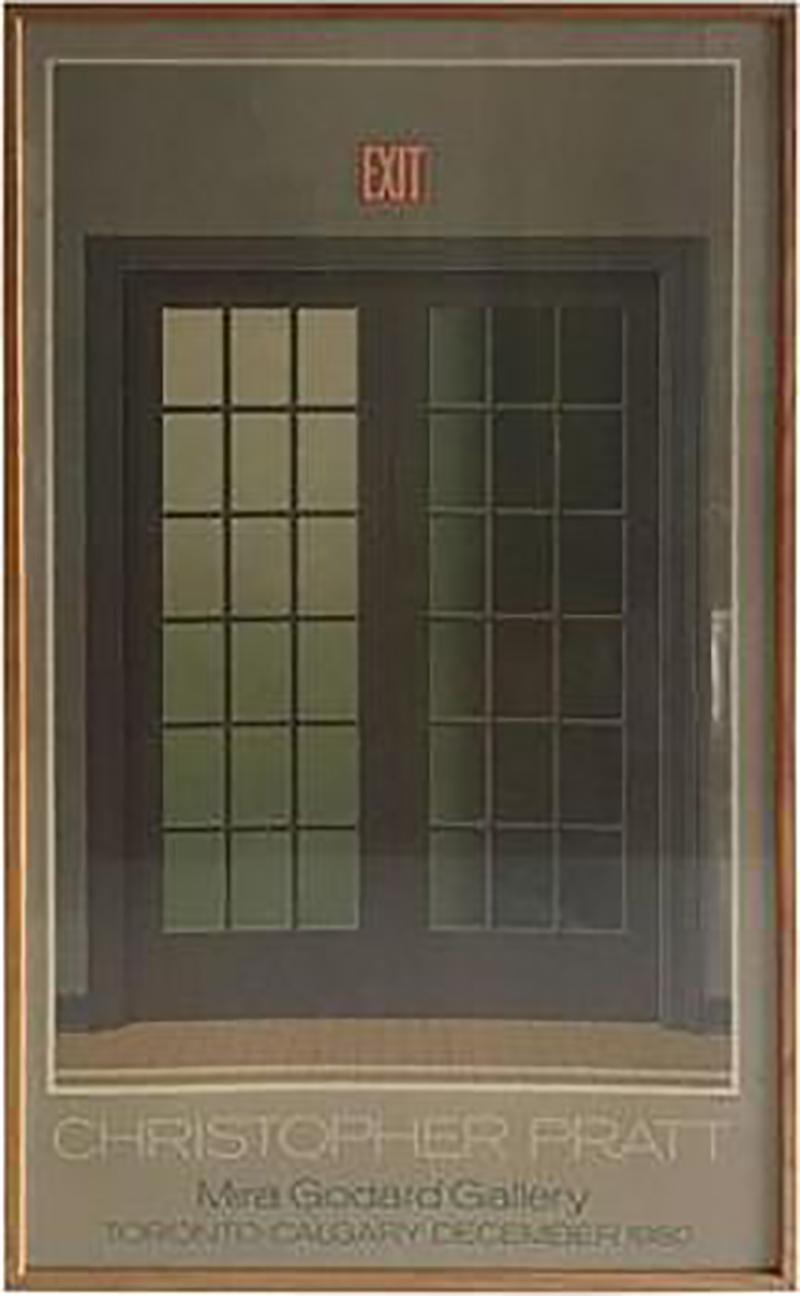 Christopher Pratt Modern Poster of French Doors by Canadian Artist Christopher Pratt