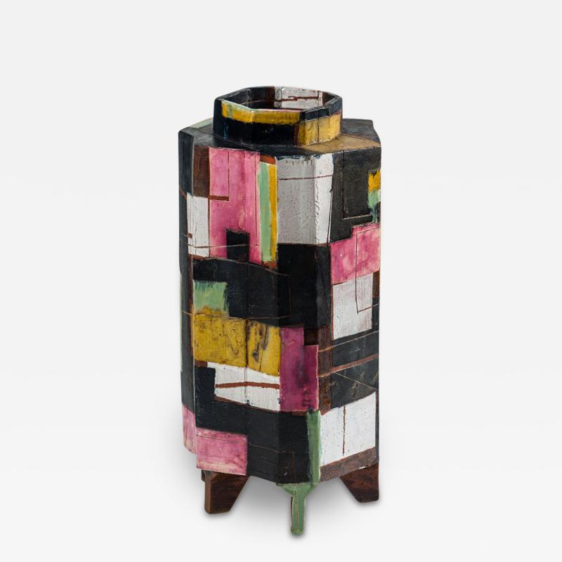Christopher Russell Tall Cubist Vessel 2019