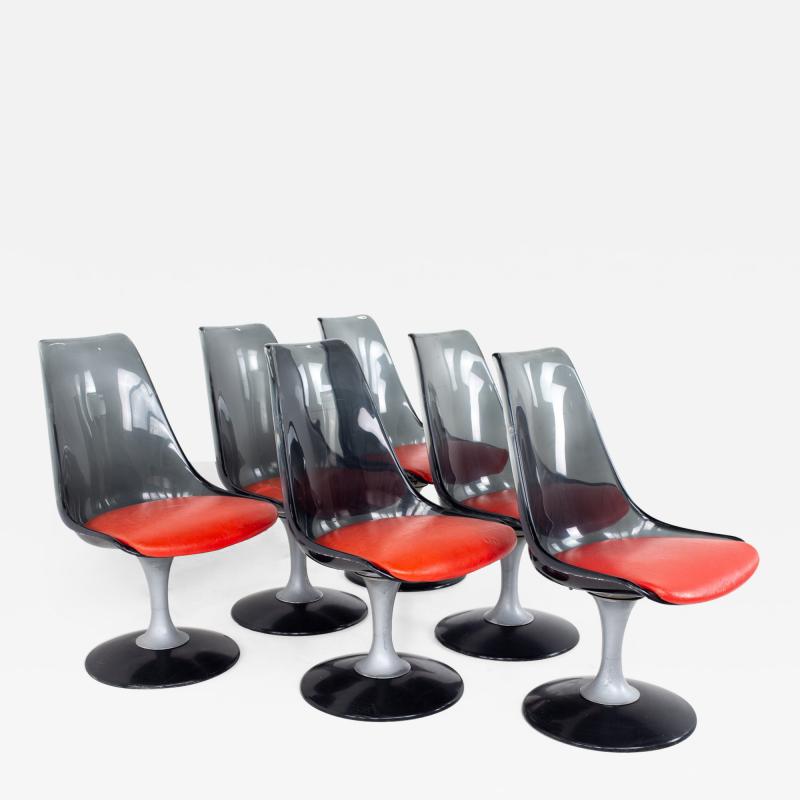 Chromcraft Mid Century Smoked Lucite Dining Chairs Set of 6