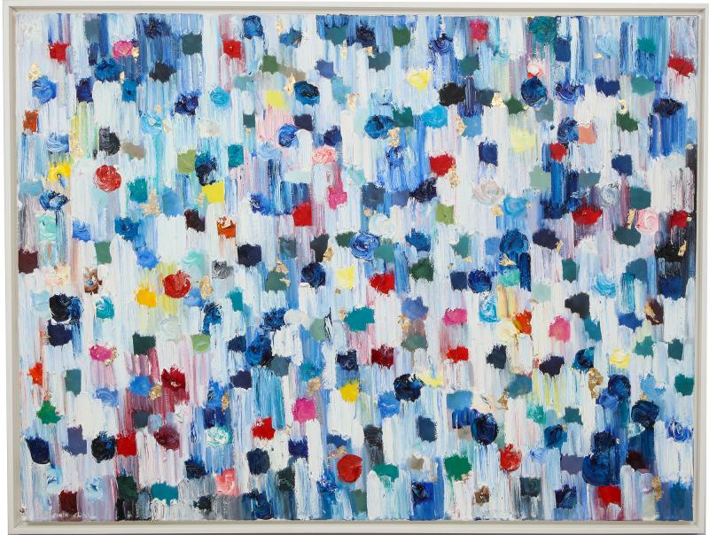 Cindy Shaoul Dripping Dots San Miguel Original Oil Painting on Canvas by Cindy Shaoul 2018