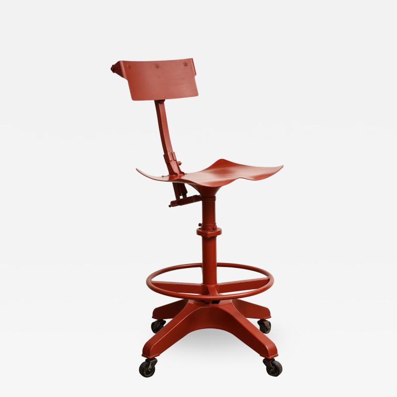 Cinnabar Red Industrial Chair
