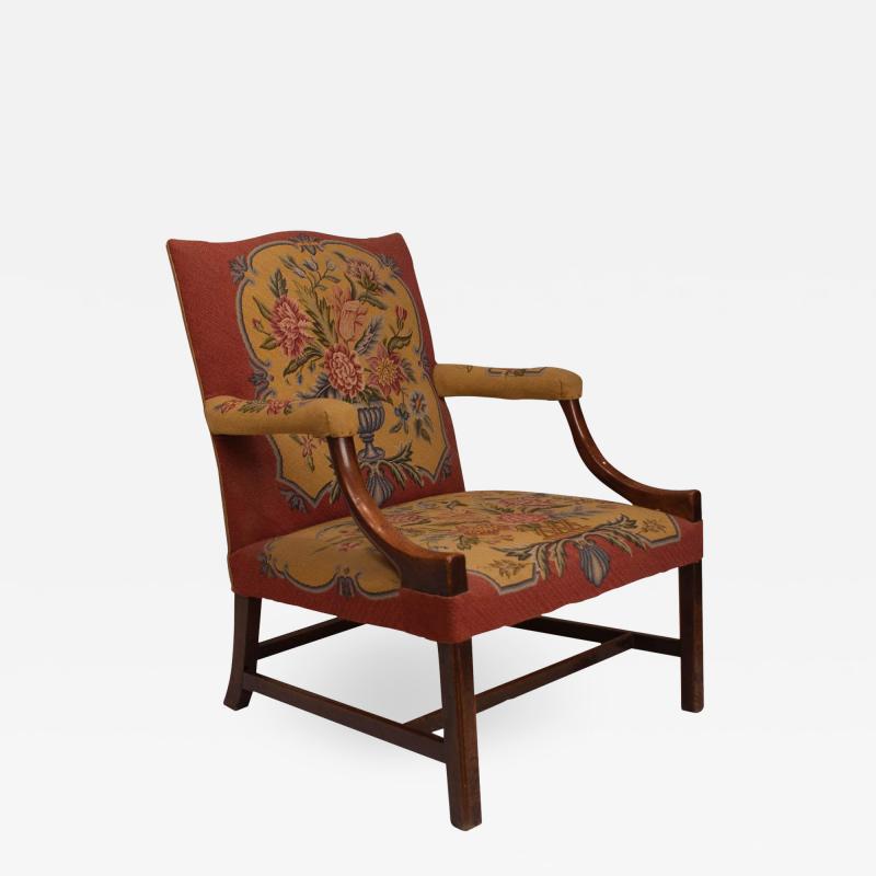 Circa 1780 George III Period Mahogany Library Armchair England