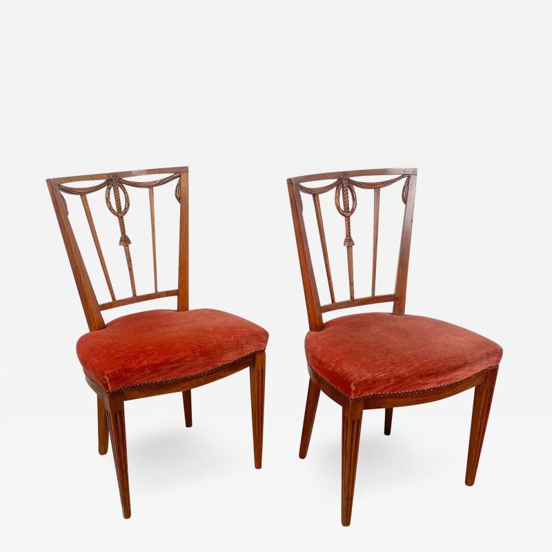 Circa 1790 Belgian Louis XVI Chairs Set of Four