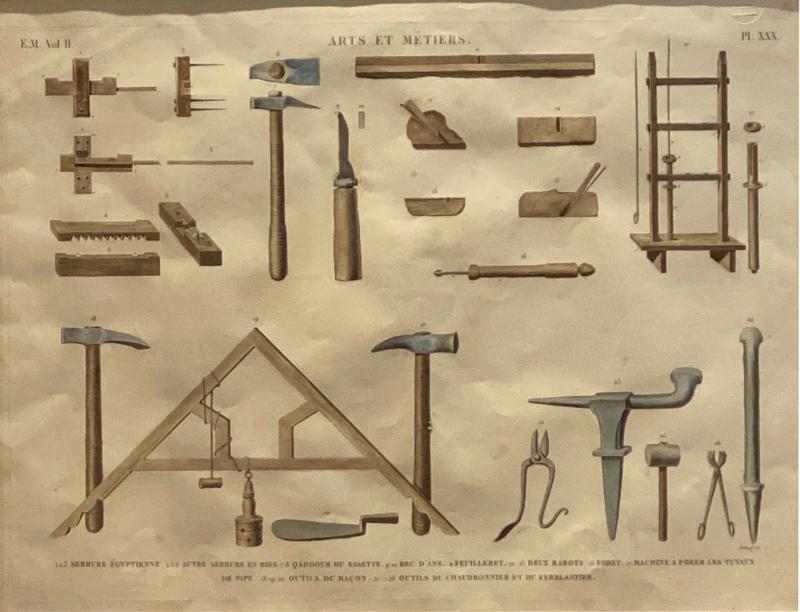 Circa 1810 Engraving of an Egyptian Monument France