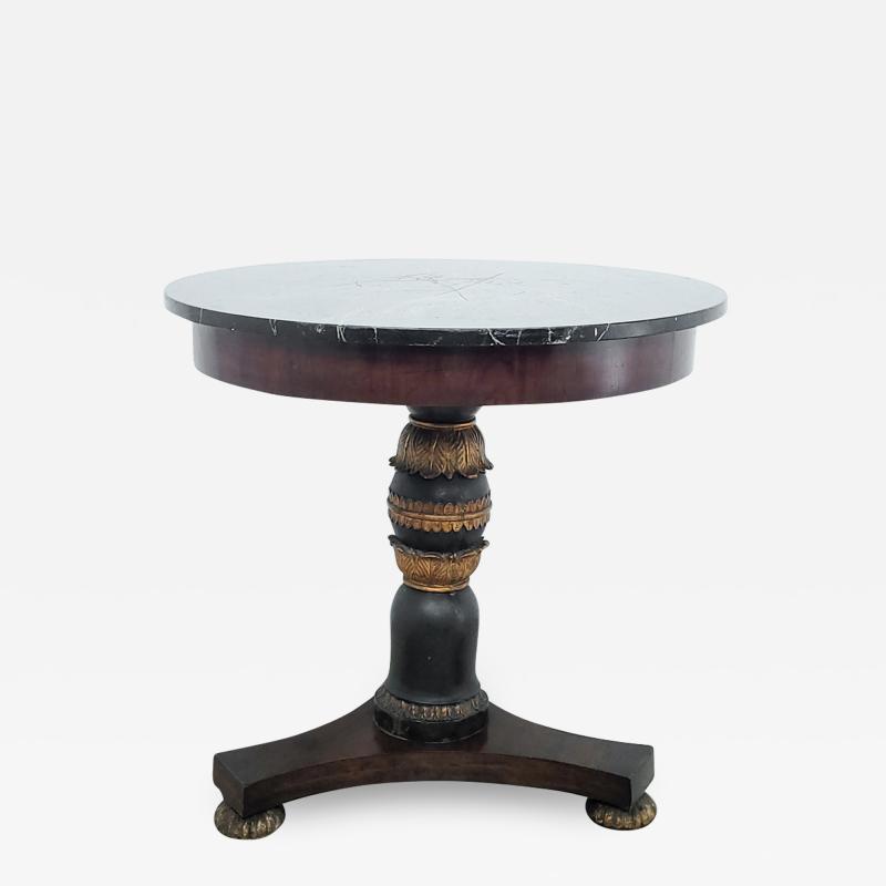 Circa 1820 Italian Neoclassical Table with Faux Marble Slate Top