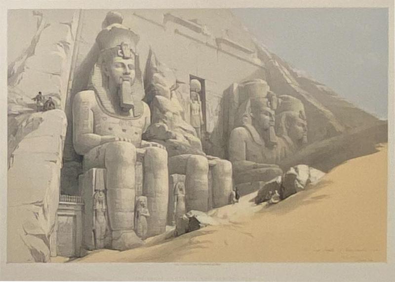 Circa 1847 The Great Temple of Aboo Simble Lithograph David Roberts England