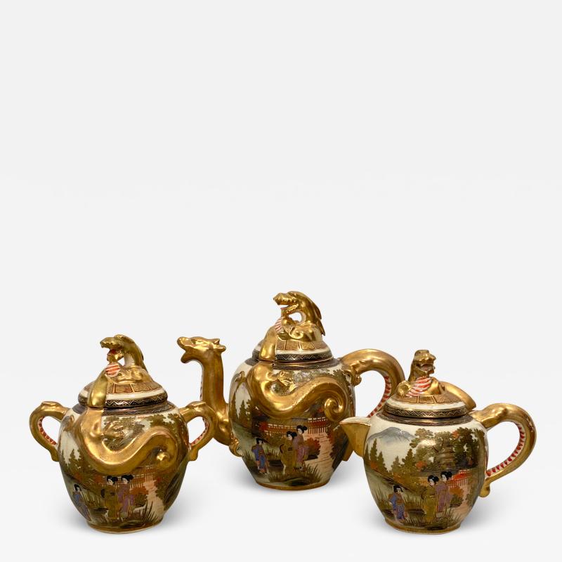 Circa 1880 Satsuma Tea Set Japan