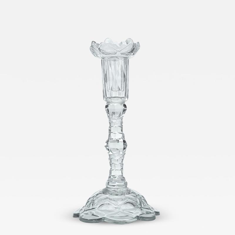 Circa 18th Century George III Period Crystal Candlestick England