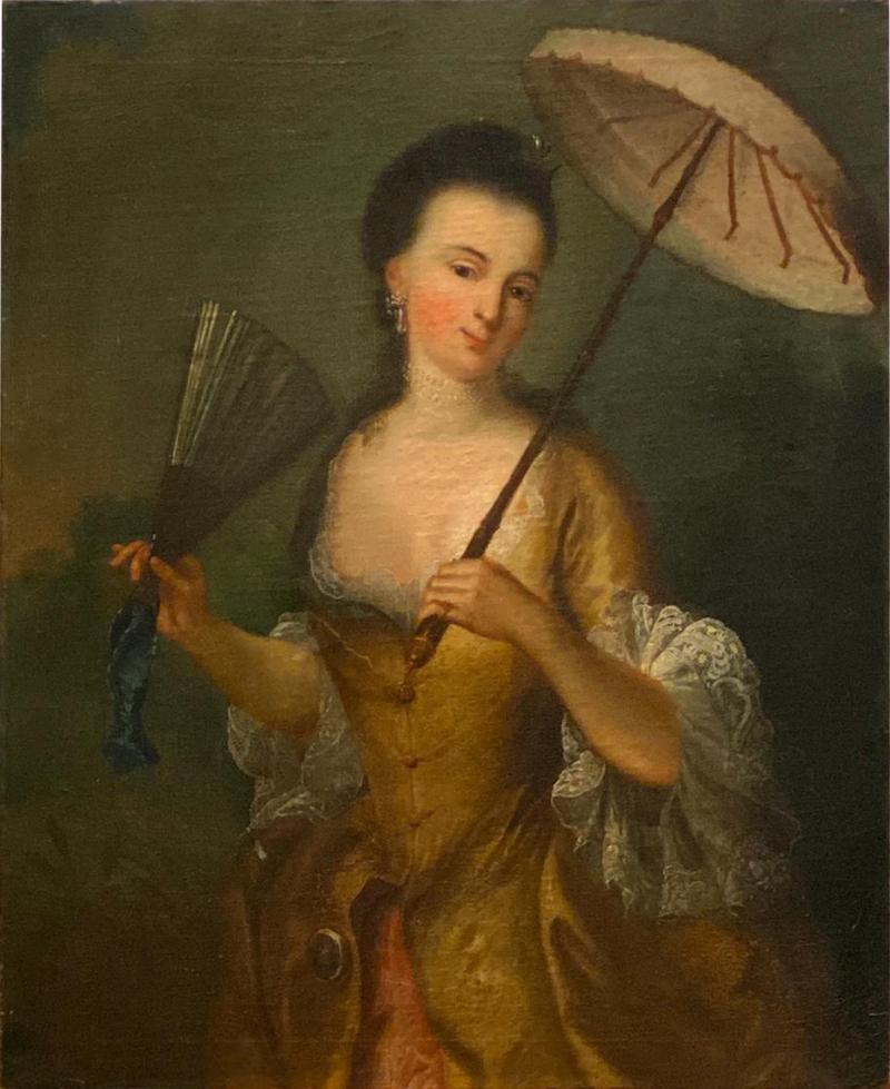 Circa 18th Century Woman with a Parasol French