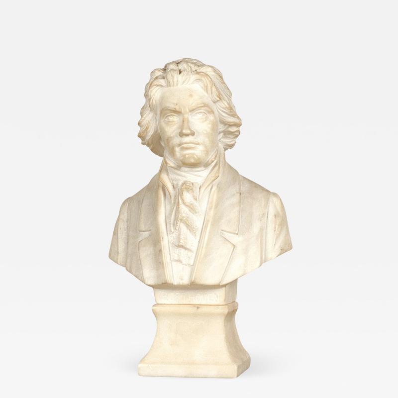 Circa 1900 Marble Bust of Beethoven