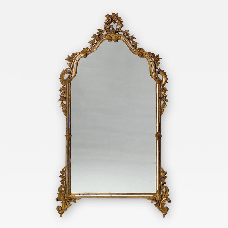 Circa 1920 Vintage Baroque Style Mirror Italy