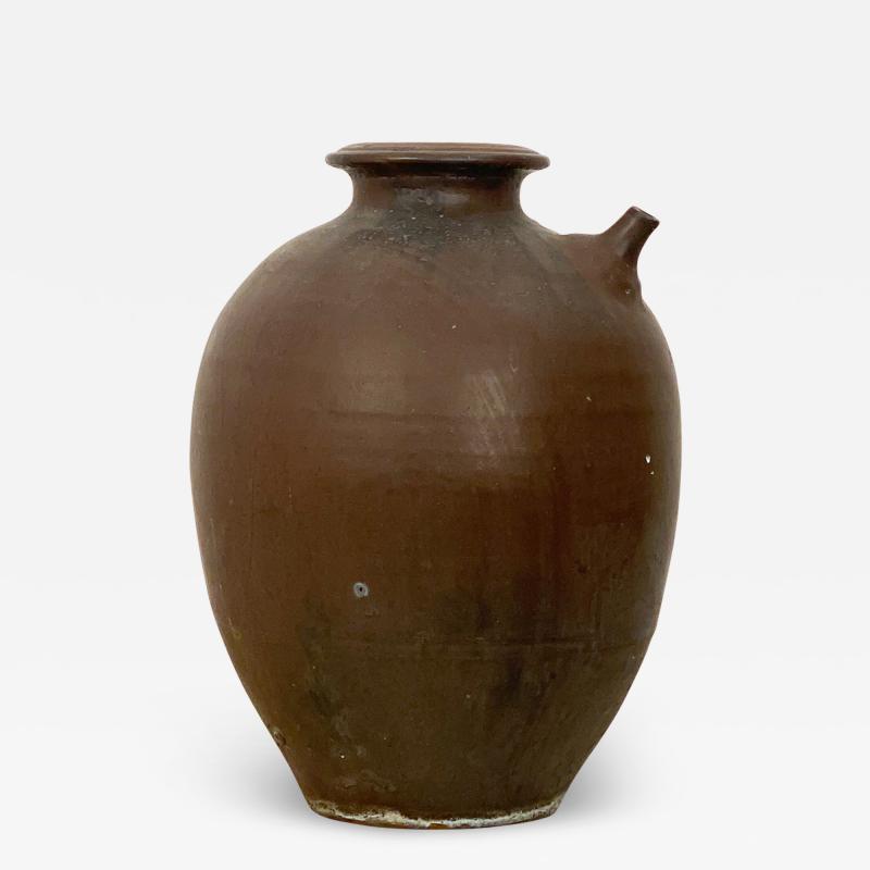 Circa 19th Century Provincial Stoneware Jar Japan