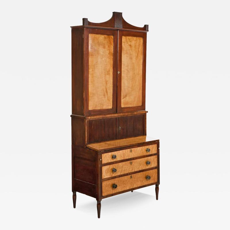 Circa Early 19th Century American Federal Secretary Bookcase