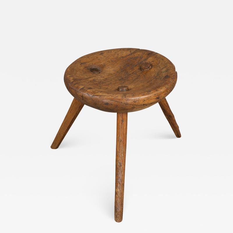 Circular 19th Century Large Milking Stool