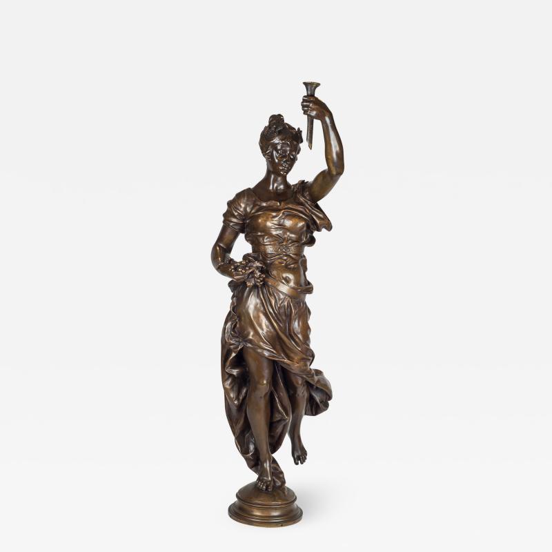 Cl ment L opold Steiner A Monumental Patinated Bronze Allegorical Sculpture